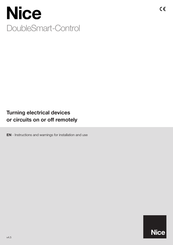 Nice DoubleSmart-Control Instructions And Warnings For Installation And Use