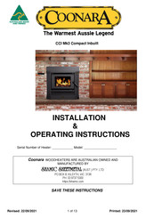 Shamic Sheetmetal Coonara CCI Mk3 Compact Inbuilt Installation & Operating Instructions Manual