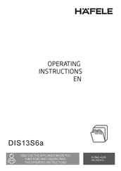 Hafele DIS13S6a Operating Instructions Manual