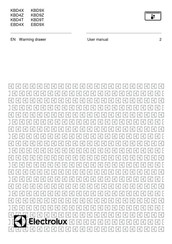 Electrolux KBD9T User Manual