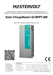 Mastervolt Solar ChargeMaster 60 MPPT-MB User Manual