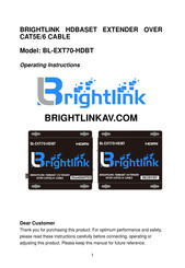 Brightlink BL-EXT70-HDBT Operating Instructions Manual