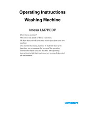 Imesa LM7PEDP Operating Instructions Manual