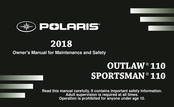 Polaris SPORTSMAN 110 2018 Owner's Manual For Maintenance And Safety