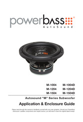 Power bass AutoSound M Series Application & Enclosure Manual