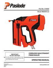 Paslode 916500 Operating Manual