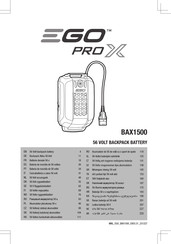 EGO PRO X BAX1501 Manual