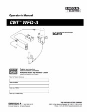 Lincoln Electric CWT WFD-3 Operator's Manual
