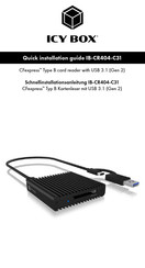 Icy Box CFexpress IB-CR404-C31 Quick Installation Manual