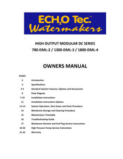 ECH2O Tec. 1800-DML-4 Owner's Manual