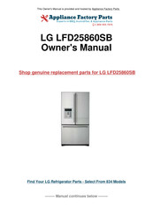 LG LFD21860 Series User Manual