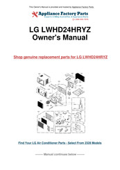 LG LWHD24HRYZ Service Manual