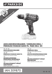 Parkside 309870 Translation Of The Original Instructions