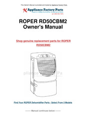 Whirlpool ROPER RD50CBM2 Use & Care Manual