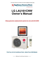 LG ARTCOOL LAU181CNW Installation Manual