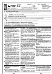 Mitsubishi Electric MSZ-EF18S Installation Manual