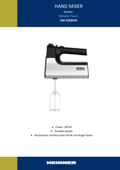 Heinner Metallic Touch Manual