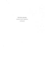 BAC SYSTEM 20 Technical Manual