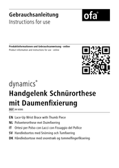 OFA dynamics 44 6086 Instructions For Use Manual