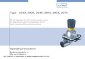 Burkert 2933 Operating Instructions Manual