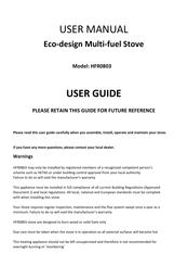 HomeFires HFR0803 User Manual