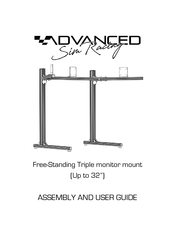 ADVANCED SIMRACING Free-Standing Triple monitor mount Assembly And User's Manual