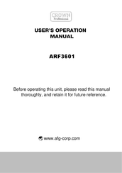 Crown ARF3601 User's Operation Manual