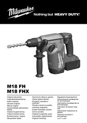Milwaukee M18 FH-0X Original Instructions Manual