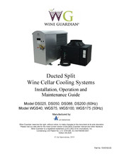 Wine Guardian WGS75 Installation, Operation And Maintenance Manual