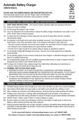Schumacher SC1309 Owner's Manual