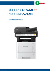 Olivetti d-COPIA4524MFplus Operation Manual
