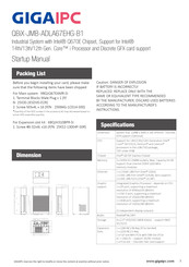 Gigaipc QBiX-JMB-ADLA67EHG-B1 Startup Manual