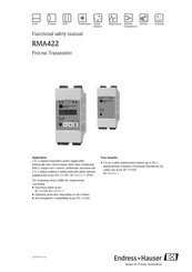 Endress+Hauser RMA 422 Functional Safety Manual
