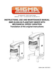 Sigma BMR 30 Instruction, Use And Maintenance Manual