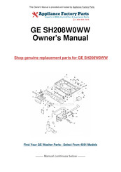 GE Spacemaker SH208W0WW Owner's Manual