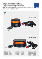 Prolux Fajar 5 Operating Instructions Manual