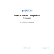VOIGTLANDER NOKTON 75mm F1.5 Aspherical RF-mount Instruction Manual