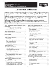 Bryant 548J Installation Instructions Manual