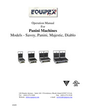 Equipex SAVOY Operation Manual