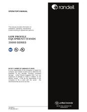 Unified Brands Randell 20105SC Operator's Manual