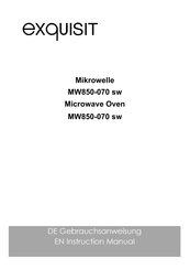 Exquisit MW850-070 sw Instruction Manual