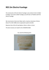 RES 2m Electro Fuselage Construction Manual