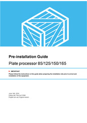 Glunz & Jensen Plate processor 85 Pre-Installation Manual
