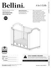 Bellini Aspen 4 in 1 Crib Assembly Instructions Manual
