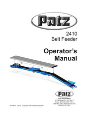 Patz Corporation 2410 Operator's Manual
