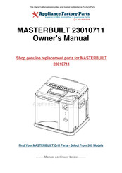 Masterbuilt 23010711 Owner's Manual