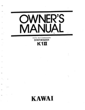 Kawai K1 II Owner's Manual