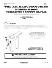 AM MANUFACTURING R900C Operation & Safety Manual
