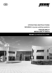 REHM Mega.Arc S 300 WS Operating Instructions Manual