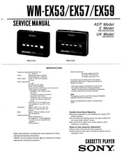 Sony WM-EX59 Service Manual